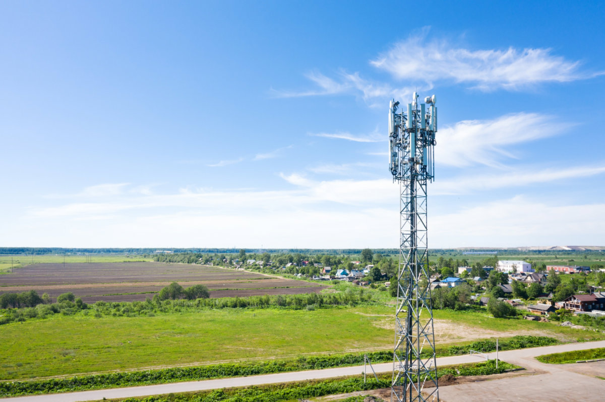 LoRaWAN base station in a rural area